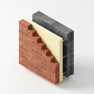 Bagvæg, teglsten, bærende